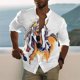 thumbnail image 1 of Camisa deportiva informal de manga larga con solapa para hombre, para exteriores, estilo urbano, con botones, última moda, primavera y verano, 2024, 1 of 6