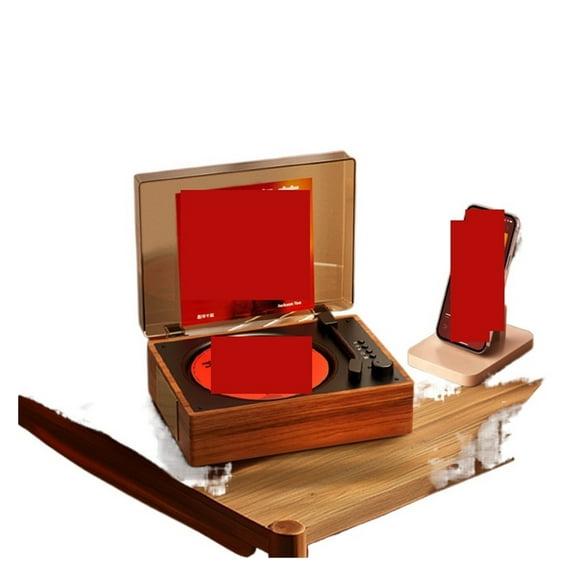 Retro Vinyl Bluetooth CD Player High-Quality Sound Ideal for Students, Teens, and Music Fans ,Two Placement Methods