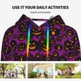 thumbnail image 6 of Hoodies for Women - pumpkins halloween print Comfrt Colour Drawstring Women'S Fashion Hoodies & Sweatshirts, Fall Outfits Clothes for Women 2024 Pullover with Kangaroo Pocket, 6 of 7