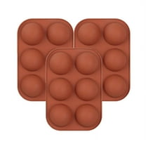 3PCS Medium Semi Sphere Silicone Mold,6 Holes Hot Chocolate Bomb Mold,Pinkiou Hot Cocoa Bomb Mold,6 Cavity Baking Mold for Making Chocolate,Handmade Soap,Candy ,Cake, Jelly, Dome and Mousse