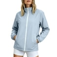 thumbnail image 2 of Ynynloco Women's Lightweight Softshell Jacket with Pockets Windbreaker Waterproof Warm Jacket for Running Golf Hiking, 2 of 7