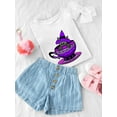 thumbnail image 3 of Witch Cat In A Cup T-Shirt Toddler -Rose Khan Designs,  4 Toddler, 3 of 4