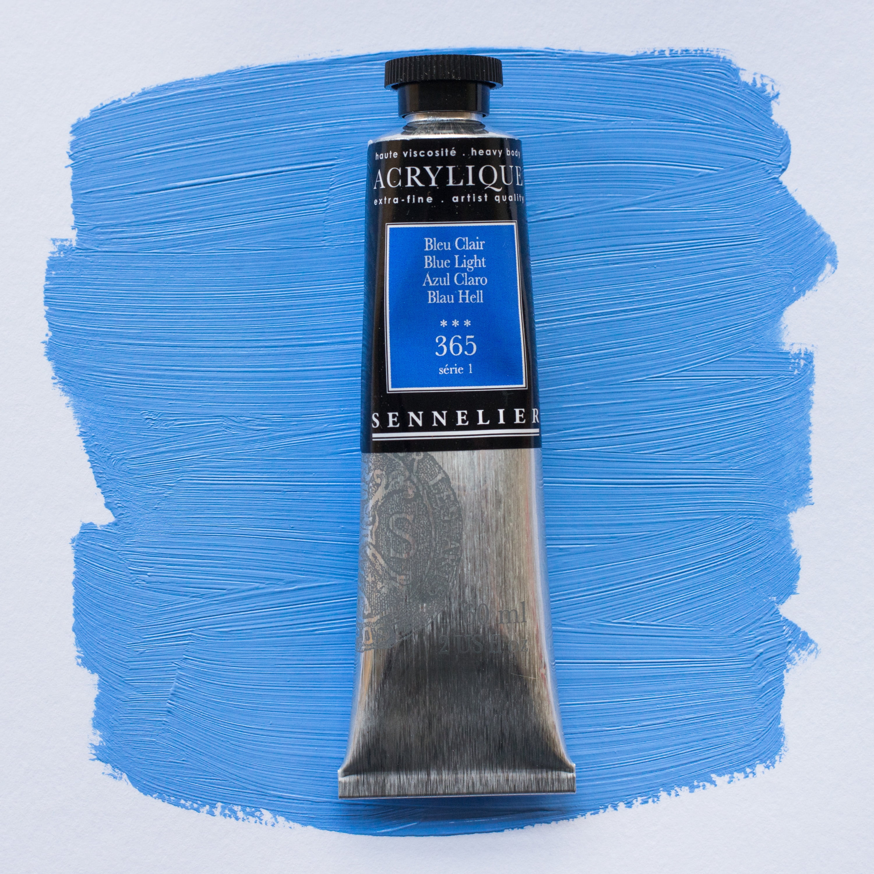 Sennelier Extra-Fine Artists' Acrylic Color, 60ml Tube, Blue Light S1
