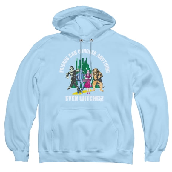 Wizard of Oz Friends Valentine Adult Pull-Over Hoodie, Light Blue, Large