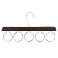 thumbnail image 1 of Multifunctional Wooden Scarf Closet Organizer Hanger Ties Belts Shawls Holder Rack with 5 Loops (Retro Color), 1 of 7