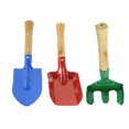 thumbnail image 1 of Juego de herramientas de jardín para niños 3 uds Zulema Mini paleta Rastrillo Pala mango de madera, 1 of 5