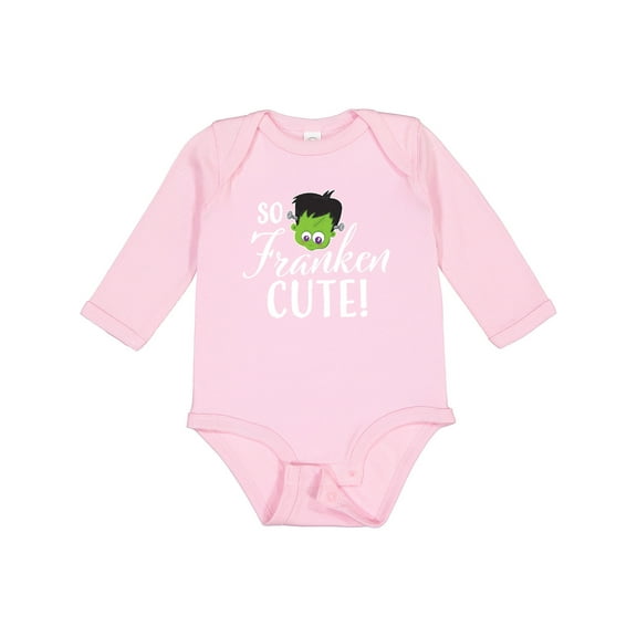 Inktastic Halloween So Franken Cute Boys or Girls Long Sleeve Baby Bodysuit