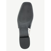 Free Assembly Women's Slingback Block Heel Shoes with Front Bow