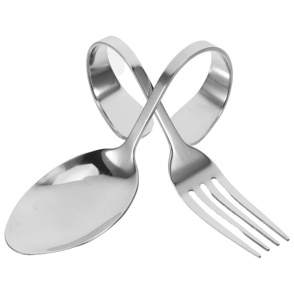 OUNONA  Toaster Stainless Steel Creative Spoon and Fork Banquet