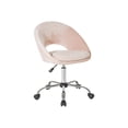 thumbnail image 2 of OSP Home Furnishings Milo Chaise de Bureau à Domicile Réglable en Hauteur en Velours Blush en Microfibre Durable, 2 of 6