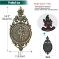 thumbnail image 3 of Sungmor Ornate Cast Iron Wall Art Plaque, Classical Woman Relief in French Country Style, Decorative Wall Sculpture - Vintage Hanging Decor for Home, Garden, or Patio, Rustic Gold Finish, 3 of 8