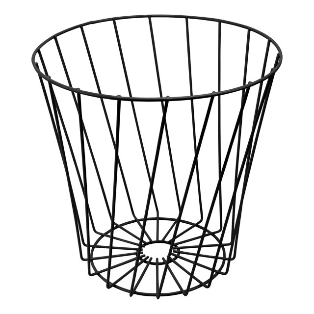 MIANGASTORE 1pc Waste Garbage Bin Office Paper Basket Metal Simple Bin Uncovered Trash Can