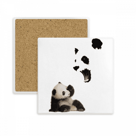 

Pandas Teach Children Avoid Emotions Coaster Cup Mat Mug Subplate Holder Insulation Stone