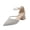 White, variant on Fiaer Women's Pointed Toe Heels Fashion Elegant Buckle Pumps Heeled Shiny Dress Shoes Comfort Work Shoes White 9