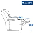 thumbnail image 5 of Llinc Store Massage Chair Up to 350 LBS Chenille Power Lift Recliner Chair with 8-Point Vibration Massage and Lumbar Heating, USB and Type-C Ports, Stainless Steel Cup Holders, Blue, 5 of 10