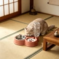 thumbnail image 6 of 2 in 1 Pet Food Water Bowl Stainless Steel, Non Slip Double Bowls Automatic Gravity Water Dispenser, Detachable Easy Clean Anti Spill Tray for Dogs Cats Small Medium Pets, 6 of 6