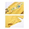 thumbnail image 6 of Womens Oversized Shirts Comfort Cotton Embroidered Long Sleeve Loose Tee Summer Spring Shirts for Women Yellow Xl, 6 of 8