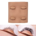 thumbnail image 4 of False Eyelashes Extension Practice Mannequin, PVC Soft Silicone Detachable Lightweight 3D Simulated Eyelash Training Model Head Washable   For Display Skin Color, 4 of 8