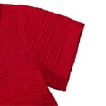 thumbnail image 5 of CPNG Toddler Baby Boys Girls Summer Sports Clothes Solid Color Short Sleeve Lapel Button Shirt and Shorts 2Pcs Set(Red,6-12 Months), 5 of 9