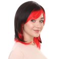 thumbnail image 6 of HPO Adult Women's Bob Style Short Wig with Side Bangs | Black Color Halloween Wig | Synthetic Fiber, 6 of 89