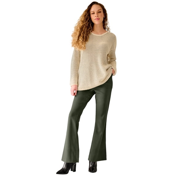 Ellos Plus Size Knit Bootcut Pants With Pockets