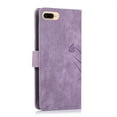thumbnail image 7 of Nalacover Slim Wallet Case for iPhone 7 Plus/8 Plus, for Women Men, Embossed Pattern PU Leather Shockproof Magnetic Clasp Credit Card Slots Flip Kickstand Phone Case+Wrist Strap,Purple, 7 of 7