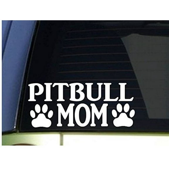 Pitbull Mom sticker *H333* 8.5 inch wide vinyl pit bull american bully tri