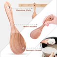 thumbnail image 2 of Paleta de arroz de madera, cuchara de cocina de madera, espátula, cuchara de arroz, cuchara de cocina de acacia, resistente al calor, versátil cucharón de comida, cuchara para servir sopa, postre,, 2 of 7