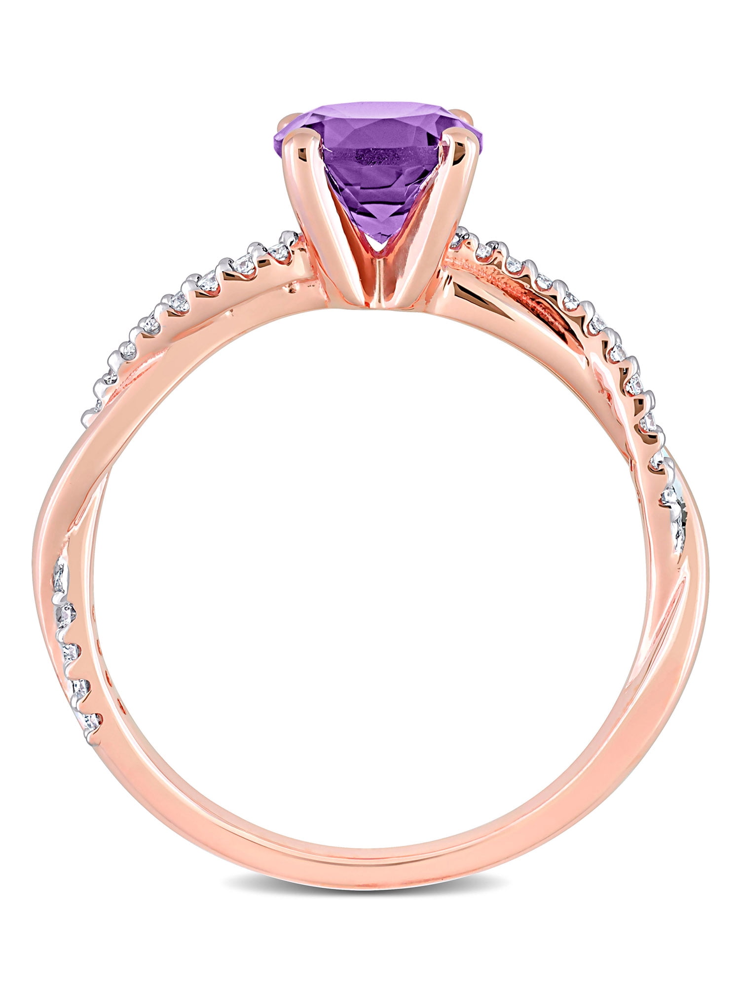 Everly Women's Amethyst 14K Rose Gold Engagement Ring
