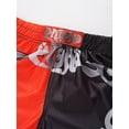 thumbnail image 5 of TiaoBug Kids Boys Fashion Printed Boxer Shorts Mid Waist Boxing Wrestling Training Hot Short Pants Black&Red M/150, 5 of 7
