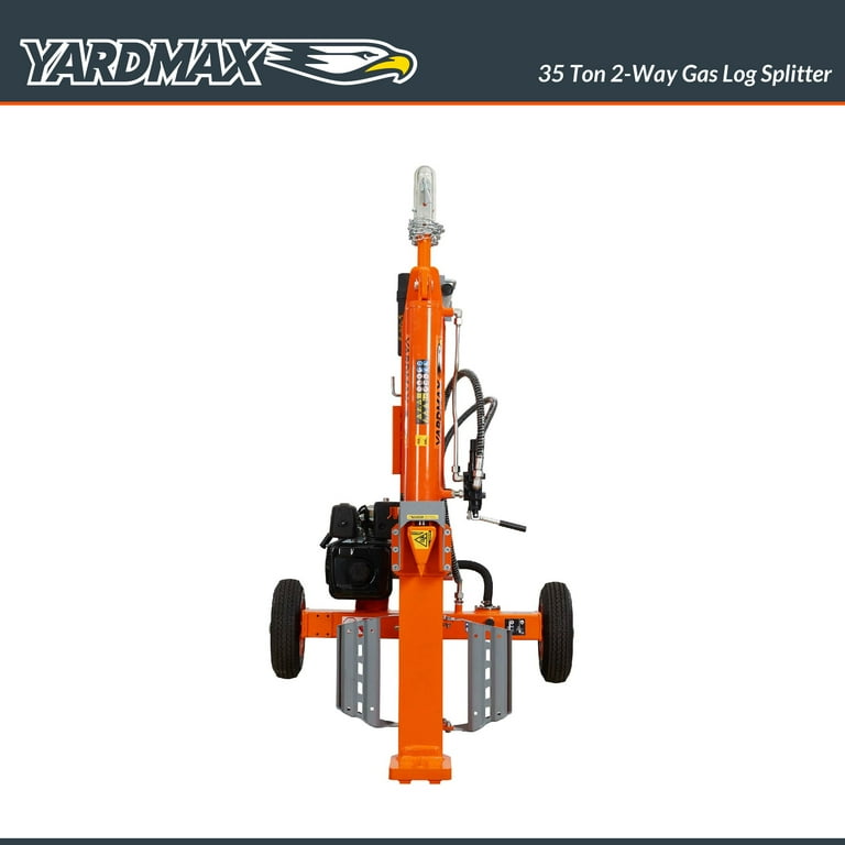 Yardmax Gas Log Splitter 35 Ton 2-way Full Beam Briggs & Stratton
