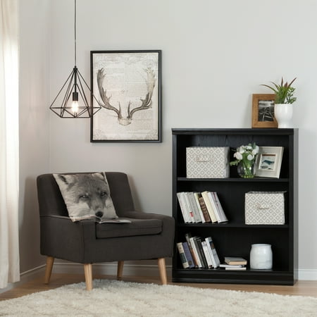 South S Morgan 3 Shelf Bookcase With 2 Canvas Storage Baskets South S Morgan 3 Shelf Bookcase With 2 Canvas Storage Baskets Multiple Finishes