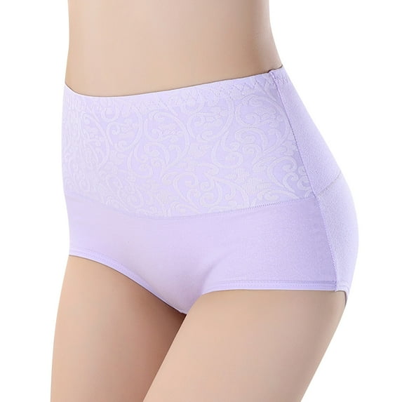 adviicd Panties Women's Underwear, High Waist Cotton Breathable Full Coverage Panties Brief Regular and Plus Size Watermelon Red XX-Large