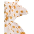 thumbnail image 3 of Xingqing 8 Colors Summer Princess Kids Girls Dress Flowers Printed Short Sleeve Off Shoulder Ruffles A-Line Chiffon Dress, 3 of 7