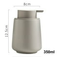 thumbnail image 2 of Dispensador de loción manual para baño de 340 ml, dispensador de jabón espumoso gris, dispensador de líquido de cerámica para platos de cocina, dispensador de lavado de manos, 2 of 5