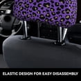 thumbnail image 6 of 2 PCS Car Headrest Cover, purple Leopard print fashion Soft Car Seat Head Rest Cover Protector Interior Car Accessories Seat Covers for Cars Truck Auto Only Covers, 6 of 8