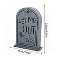 thumbnail image 3 of Lit Halloween Tombstone Outdoor Scene Decoration, Spooky Resin Graveyard Yard Decor, Gothic Skeleton Hands Tabletop Ornament, Holiday Party Centerpiece, 3 of 6