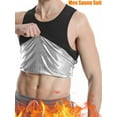 thumbnail image 1 of Men's Sauna Suit Shirt - Heat Trapping Sweat Compression Vest, Shapewear Top, Gym Exercise Versatile Shaper Waist Trainer Silver L, 1 of 5