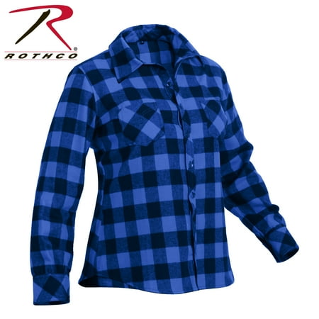 Rothco Womens Blue Plaid Flannel Shirt