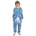 thumbnail image 2 of BZSMCE Unisex One-piece Pajama Cotton Sleepwear Starry Skies and Floating Friend Printed, 2 of 8