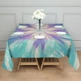 thumbnail image 3 of Tie Dye Pattern Square Tablecloth,Waterproof Square Table Cover,Wipeable Spillproof Washable Table Cover for Home Kitchen Party Decor 52"x52"(132x132cm), 3 of 6
