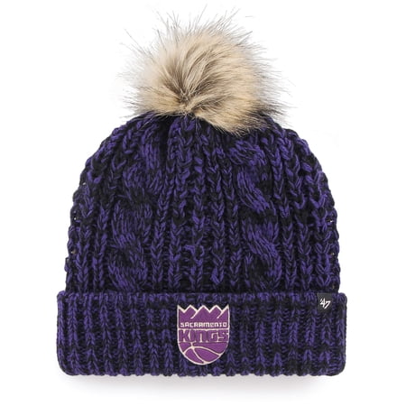 Women s 47 Purple Sacramento Kings Meeko Cuffed Knit Hat with Pom