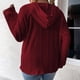 thumbnail image 3 of ICHUANYI Clearance Women's Fall And Winter New Casual Large Loose Hooded Sweatshirts(Wine, XXL) ICHUANYI WER2023081511961, 3 of 5