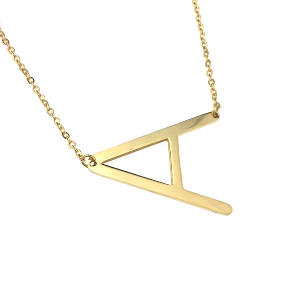Details about   Real 10K Yellow Gold Nugget Initial Letter Pendant A-Z Alphabet Charm Rope Chain 