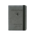 thumbnail image 1 of Estuche para pasaporte con cepillo antirrobo RFID, estuche de cuero PU, bolso de identificación multifunción de moda simple, porta pasaporte para viajes al extranjero, 1 of 5