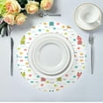 thumbnail image 5 of Coolnut Cute Frog Round Placemats Waterproof Non-Slip Washable Place Mats Polyester Table Mats Set of 1 Heat Resistant for Home Kitchen Holiday Party Home Decor Gifts, 5 of 7