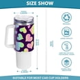 thumbnail image 3 of SKYSONIC Insulated Tumblers with Lids and Straws Handles 40oz Water Bottle Colorful Rainbow Hearts Travel Mug Reusable Stainless Steel Thermos Vacuum, 3 of 7