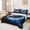 Black Blue 02, variant on Feelyou Fire Basketball King Sheets for Boys, Cool Flame Bedding, Blue Orange, 4pcs, 1 Flat Sheet, 1 Fitted Sheet and 2 Pillowcases