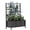 Black 599, variant on Galvanized Raised Garden Bed with Trellis for Climbing Vines Vegetables Flowers, Outdoor Planter Box, 35.4 x 15.7 x 47.2, Black, Heavy Duty Steel
