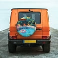 thumbnail image 2 of Fotbe Tropical Poolside Relaxation Spare Tire Cover Thickening Universal Fit for Jeep, Trailer, RV, SUV, Truck, Tough Tire Wheel Soft Cover-17 inch, 2 of 8
